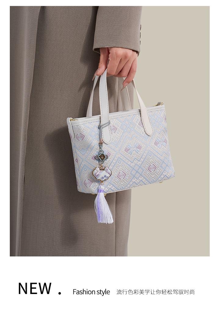 Ethnic style tote bag women's commuter versatile shoulder messenger bag