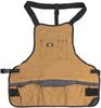 Dickies 16-Pocket Workshop Bib Apron with Durable Canvas Construction, Reinforced Edges, and Adjustable Belt, Gray/Tan