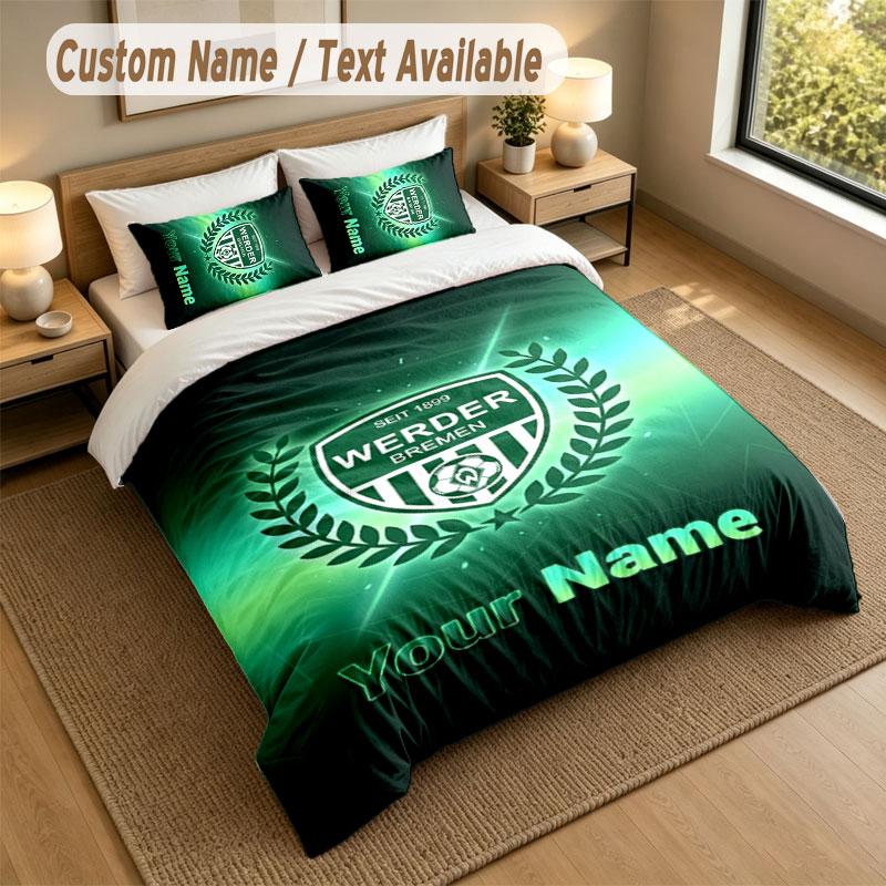 Bedding Set 1 Duvet Cover 2 Pillowcases Werder Bremen FC Print Soft Bed Linen Bedroom Decor