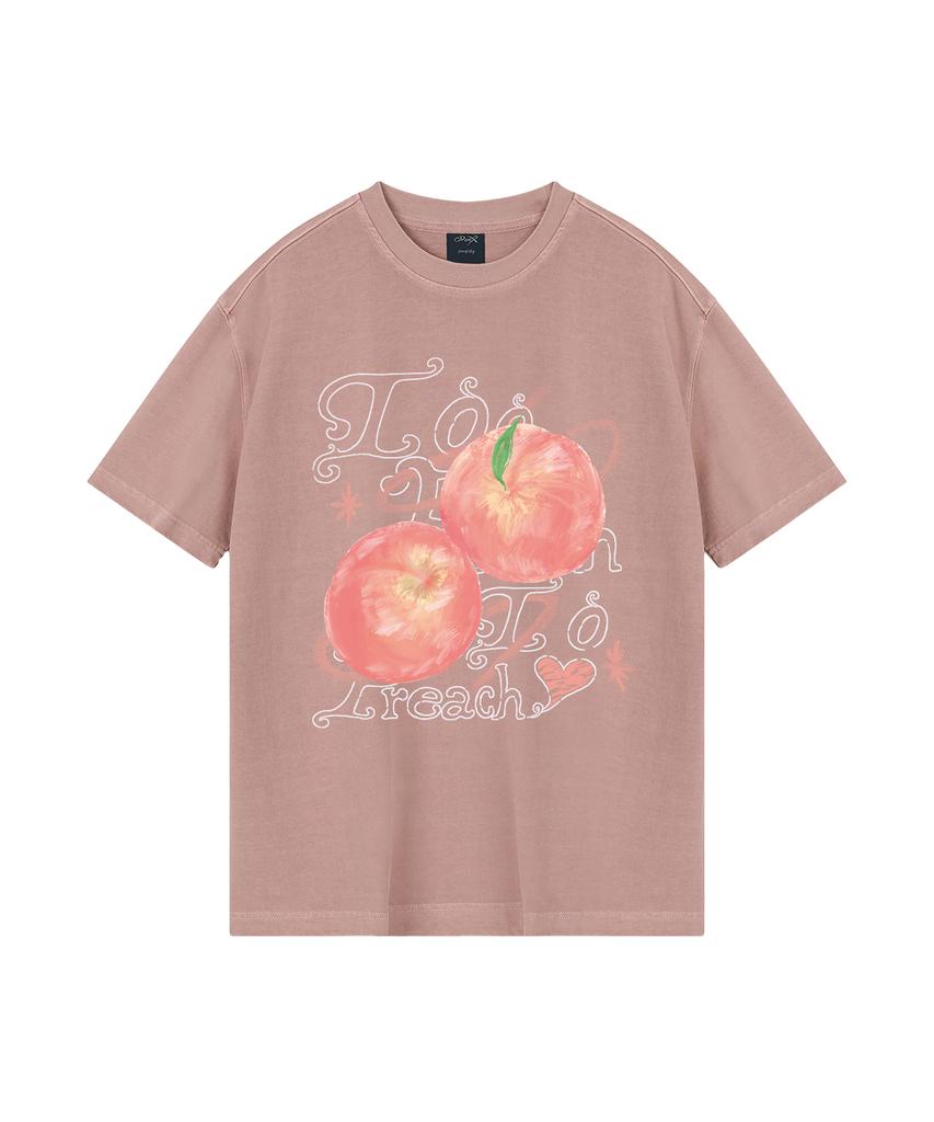 WILDROCK Hollysheesh Too Peach Pigment Oversized Short Sleeve T-Shirt_6 Colors (Crop Included) (Type A)