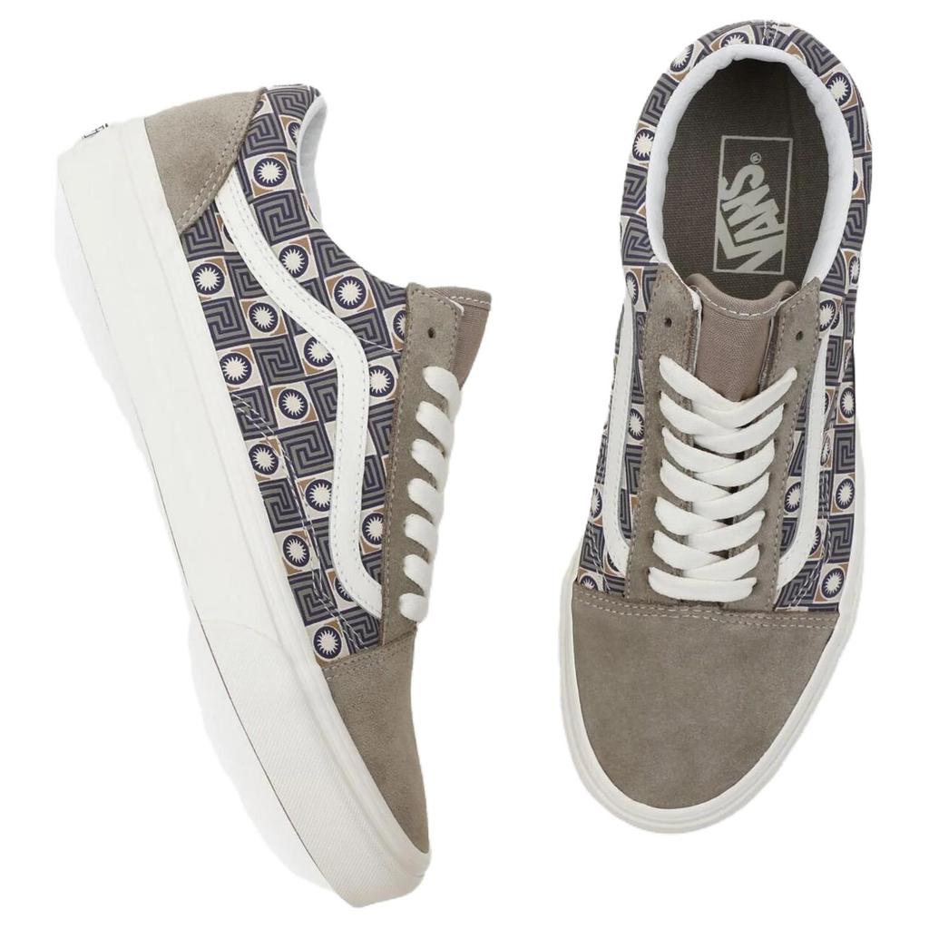 Vans Old Skool Geo Trek Low Top Skate Shoes Unisex Skate Shoes Gray White VN0007NTOLV