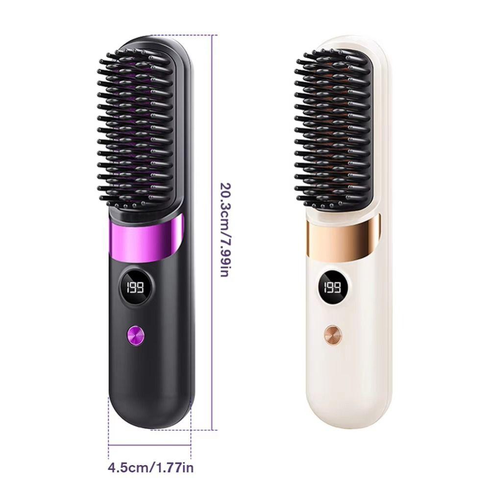 LCD Display Portable Hair Straightener Ceramic Coating Electric Straightening Comb Family Use