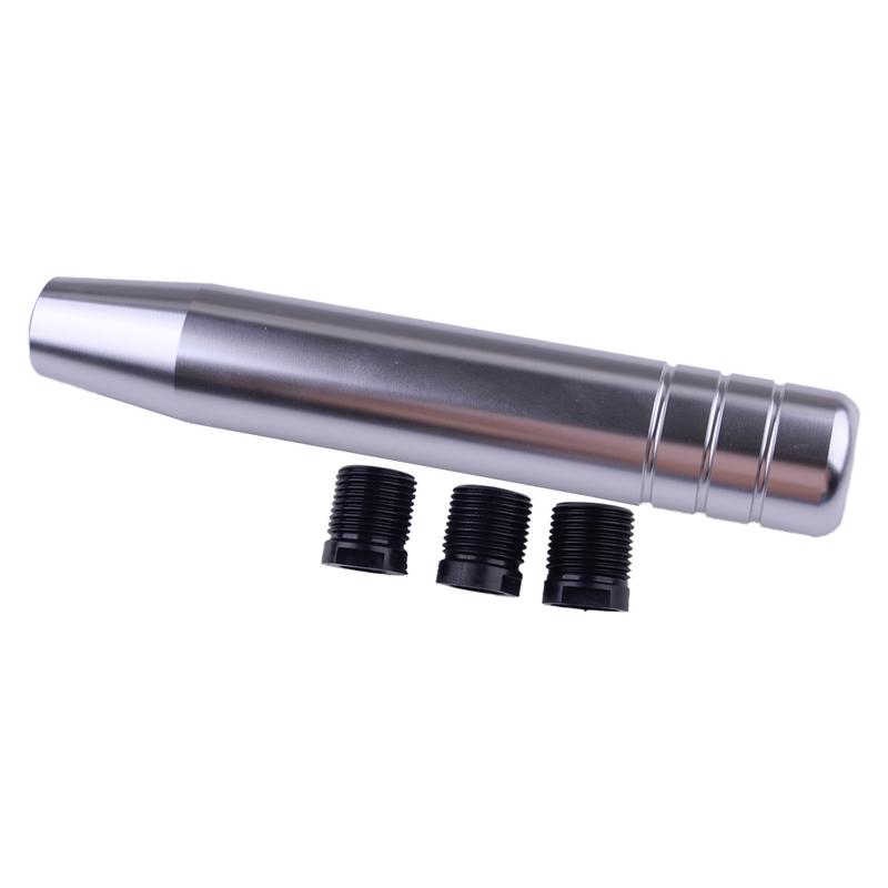 Silver 18cm Long Manual Gear Shift Shifter Lever Stick Knob Universal for Car M8 M10 M12 Aluminium