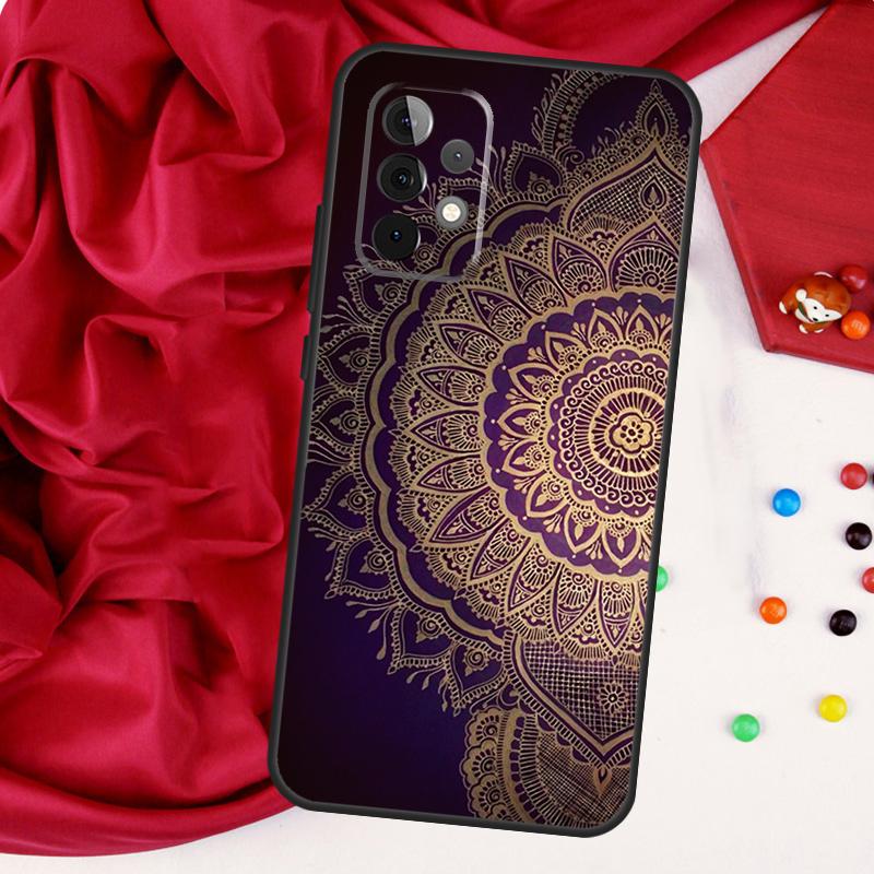 Indian Pattern Mandala For Samsung Galaxy A26 A05 A06 A16 A54 A34 A14 A22 A32 A52 A55 A35 A15 A53 A13 A56 A36 Case