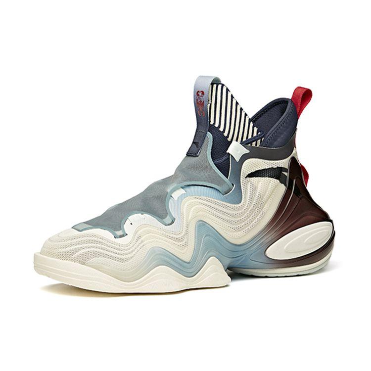 ANTA Men Xingyue 40 Retro Casual Sneakers Off White Blue Brown 112048818A-8