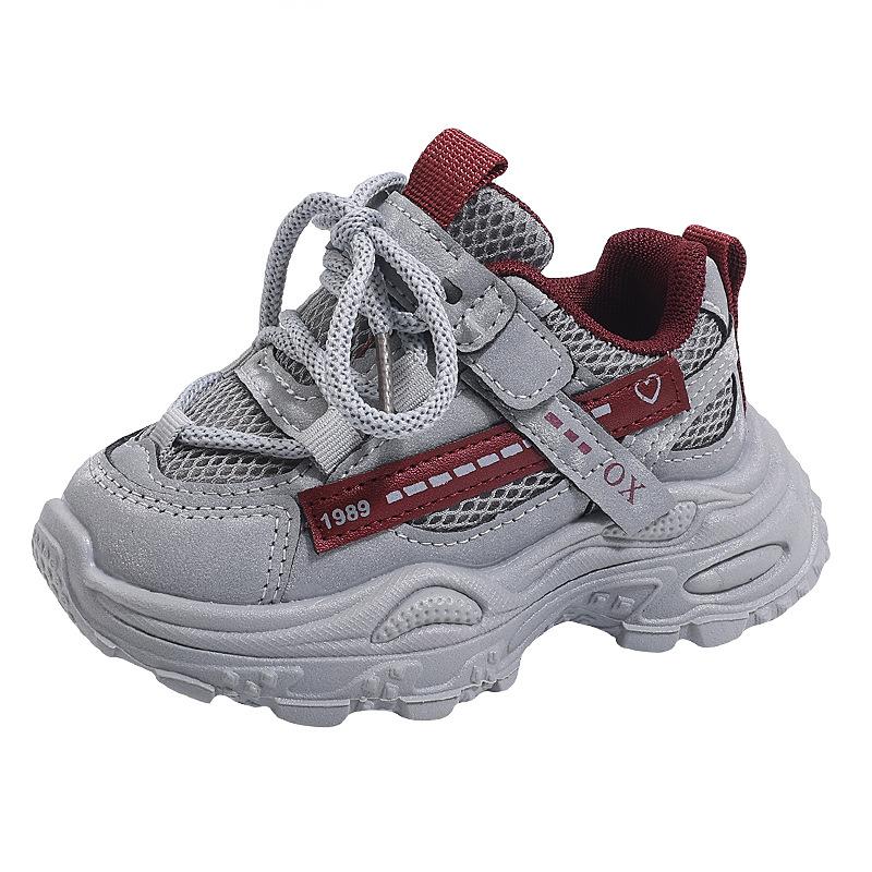 Spring Autumn Kids Sports Shoes Soft Sole Breathable Sneakers For Boys Girls Middle Small Children Student Casual Shoes