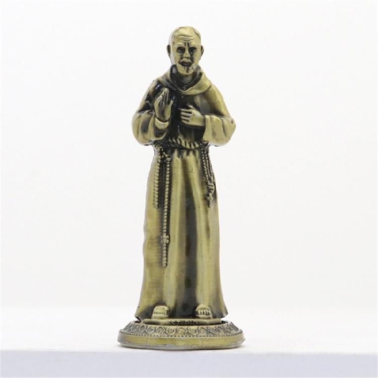 Vintage Designs Standing Maria Figurine Antique Metal Religous Figure Sculpture Miniature Ornament Spiritual Decoration