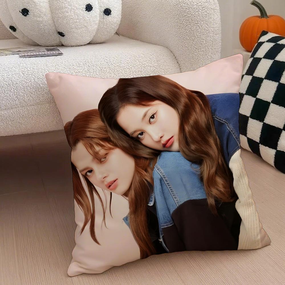 Popular Thai Actress fFreen And Becky Cushion Cover Throw Pillow Cover Hidden Button Durable Polyester Chair Cushion