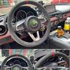 ized suede Style Car Steering Wheel Cover for Mazda MX-5 2015- MX5 ND Hand-Stitched black Steering Wheel Wrap