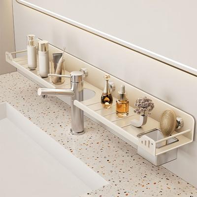 Suction Cup Bathroom Shelves Wall Mounted No-Drill U-Shaped Storage Rack Large Capacity Removable