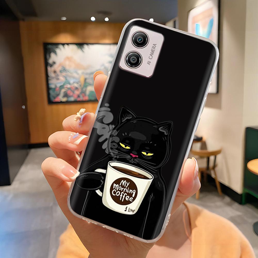 Etui Do Motorola Moto E13 Miękki Przezroczysty TPU Silikonowy Uroczy Kreskówkowy Panda Tylna Pokrywa Do Moto E13 motoE13 Futerały Etui Odporne Na Wstrząsy