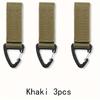 3/6Pcs Keychain Holders - Nylon Webbing Hanging Gear Clips with Triangular Buckle Hook for Outdoor Camping