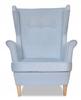 ARI Wing Chair with Footrest, Scandinavian Family Meble Blue