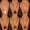 Swirl Dyed Gradient Resin Pendant Adjustable Bohemian Necklace  Boho Outfit Styling