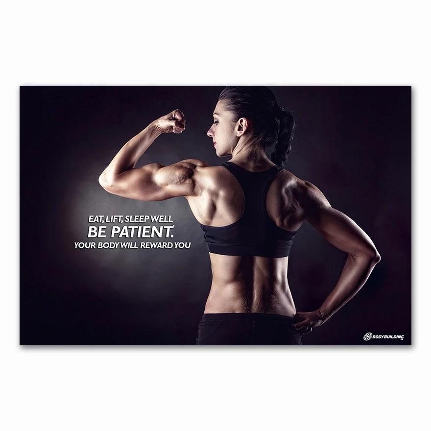 Sexy Women Fitness Bodybuilding Motivational Print Art Canvas Poster for Living Room Decoration Home Wall Decor Picture