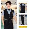 Summer Hotel Staff Short-Sleeve Faux Two-Piece Uniform