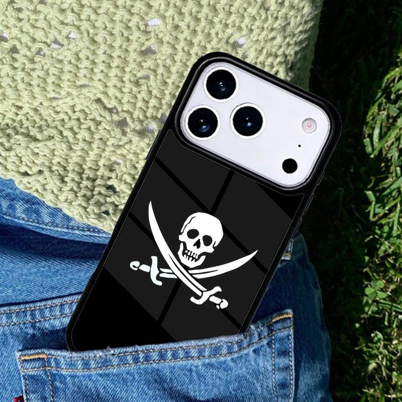 Pirate Skull Cross Bones mobile phone case Compatible with IPhone 17 16 15 14 13 12 11Pro Max 17 Air cover