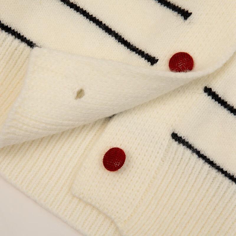 Women's Contrast Stripe Long Sleeve Knit Top