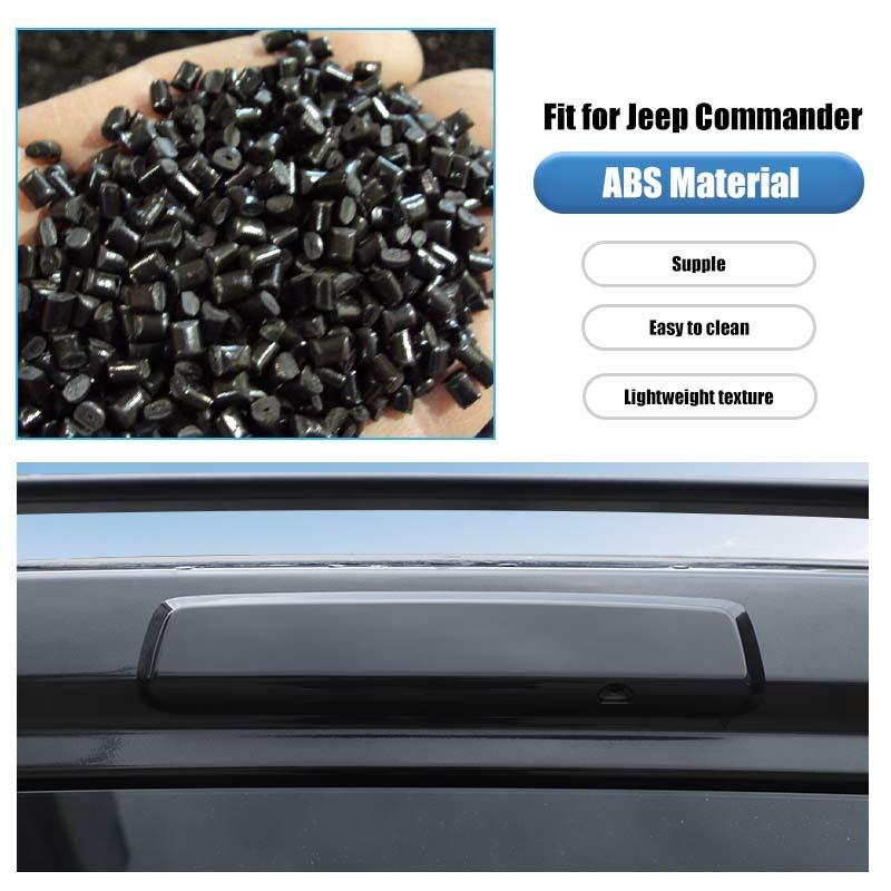 Car High Mounted Brake Light Lamp Decoration Stickers For Jeep Grand Commander 2006-2010 Car Exterior Accessories, Smocked Black.