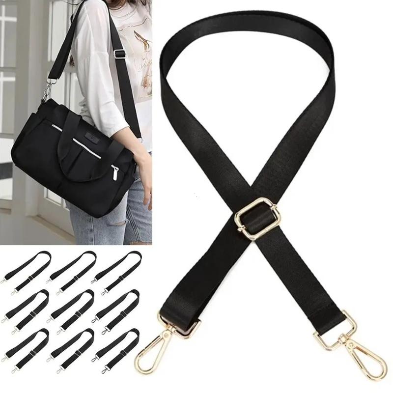 Fashion Black Nylon Shoulder Bag Strap Adjustable Replacement Detachable Belt for Women Men Messenger Bags Handle Handbag Belt