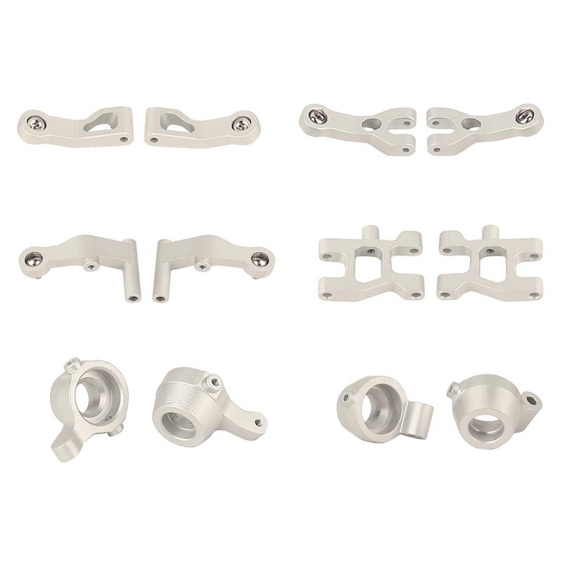 

C-Convenient-12Pcs Metal Front And Rear Arm Steering Cup Hub Carrier Set For MN68 MN 68 1/16 RC Car Upgrade Parts Accessories Ki срібний
