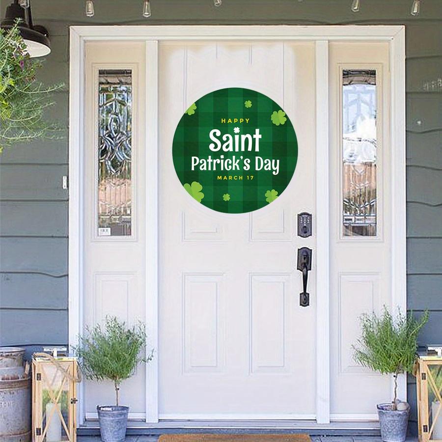 2D Flat 20cm szczęśliwy dzień św. Patryka kapelusz drewniany wiszący na ścianę dekoracja - balon samochodowy uniwersalny drewniany wisiorek świąteczny, dekoracja domu, powitalny znak na imprezę