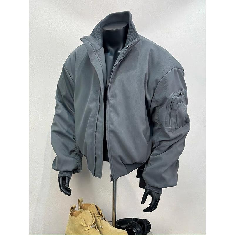 

Winter short ma1 American flight jacket jacket men s high street trendy brand cleanfit silhouette casual top 3XL серый