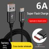 66W Super Fast Type-C Charging Cable for Huawei, Vivo, Oppo, Honor - Braided 6A Flash Charger Cable.