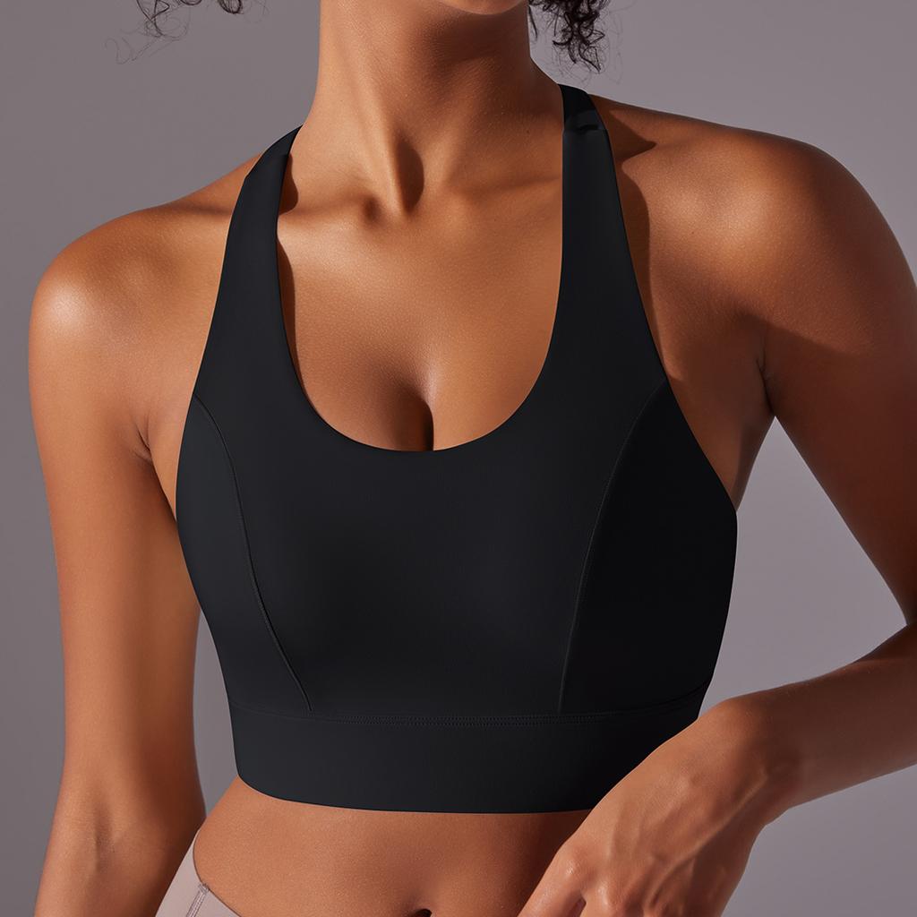 High Strength Sports Bra With Integrated Chest Cushion, Seamless Back Buckle, Yoga Vest, Shock-absorbing And Gathering, Beautiful Back Yoga Bra