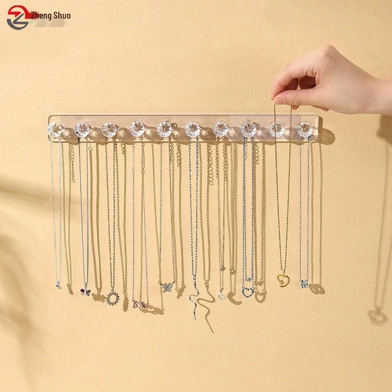 Acrylic Mirror Cabinet Jewelry Display & Necklace Storage Rack