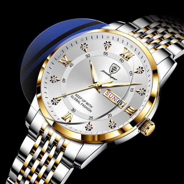 Pánské kovové náramkové hodinky Luxusní móda Dámské ENZO-836, Korejské populární hodinky