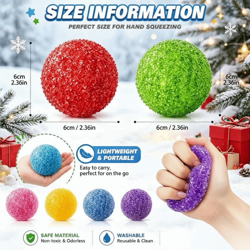 Shapeable Crispy Skin Ball Crushed Ice Cracking Squishy Toy Sensory Fidget Ball Stocking Stuffer