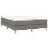 3144176 vidaXL Divan Bed with Mattress Dark Grey 140x200cm Fabric