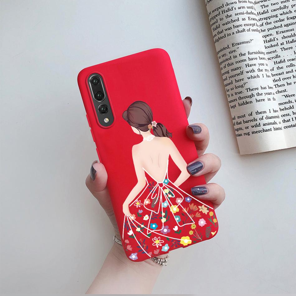 For Huawei P20 Pro Case Matte Cover Cute Cat Cartoon Flower Soft Silicone Phone Cases For Huawei P20 Pro P 20 20Pro P20Pro Case