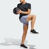 Adidas Gym Heat Shorts With Three Stripes Logo Quick-Dry Fitness Sports Shorts Men Shorts Silver Gray Violet IS1293