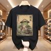 Bonsai Frog T Shirt Funny Gardening Frog Tee Japanese Style Frog Printed Tshirt Casual Cotton Short Sleeve Round Neck Clothes