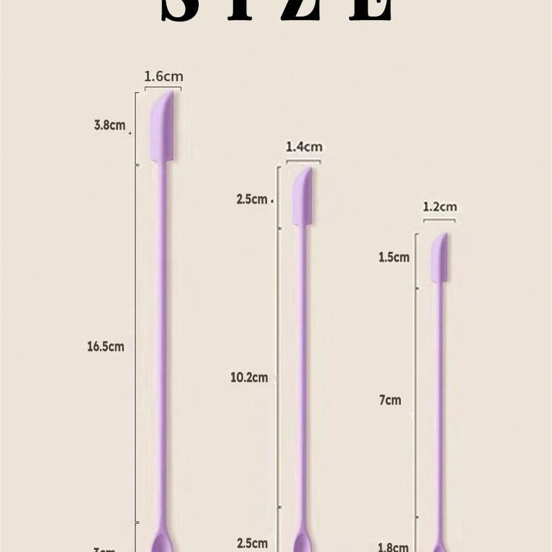 

3 шт. силиконовый скребок для пустых бутылок с черным скребком, скребок для тонального крема, скребок для геля для душа фиолетовый