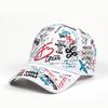 Sommar Baseballkeps Graffiti Solkepsar Hip Hop Visir Hatt Justerbar Snap-back hattar för kvinnor Golfkeps