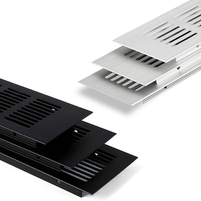 Aluminum Ventilation Grilles Airflows Vent Covers Strong Rustproof Double Side Airflows Grate 4pcs for Cabinets Wardrobes