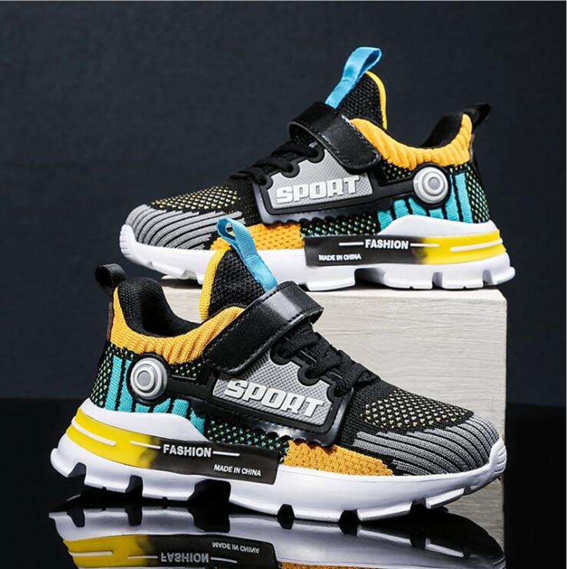 Spring Autumn Kids Shoes Boys Sneakers Breathable Patchwork Hook Sport Running Children Shoes Girls Casual Sneakers Size