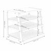 Fenge Desktop Storage Shelf, Desk Organizer, 4-Tier, Large Capacity Office Storage Rack, 37.2cm Wide X 26.7cm Deep X 30.7cm High, Oak & White,