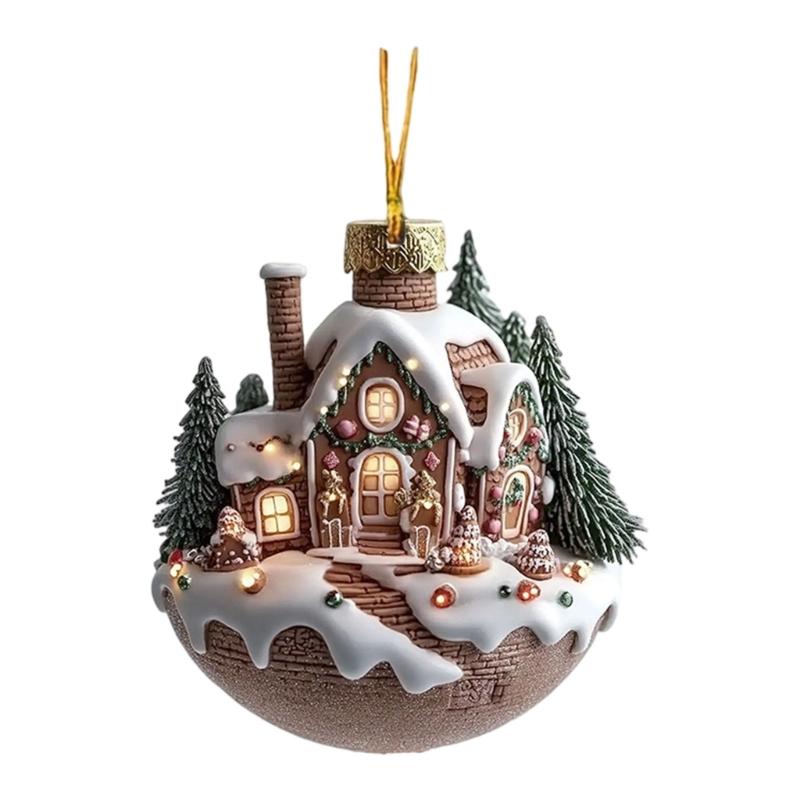 Acrylic Christmas Tree Ornament Cottage Warm Little Coffee Cup Hanging Decoration For Home Coffee House Plant