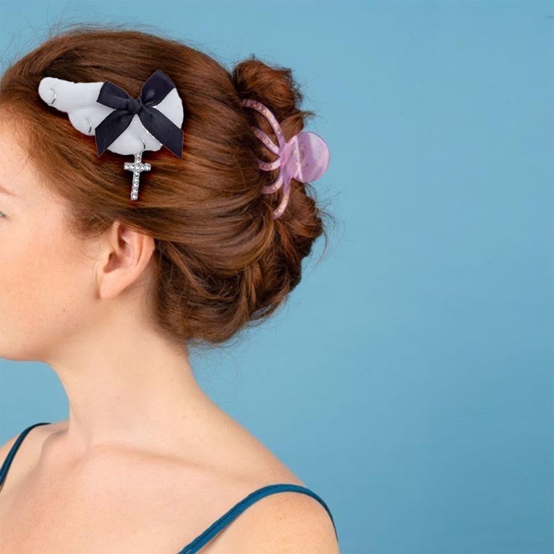 Angel Wing Hair Clip For Womens Girls Plush Hairpins Non Slip Barrettes Headwear