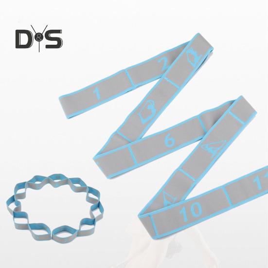 Yoga Stretching Strap with 11 Loop Physical Therapy Pilates Ballet Dance Body Leg Stretcher Elastic Band Home Gym Workout Resistance Band