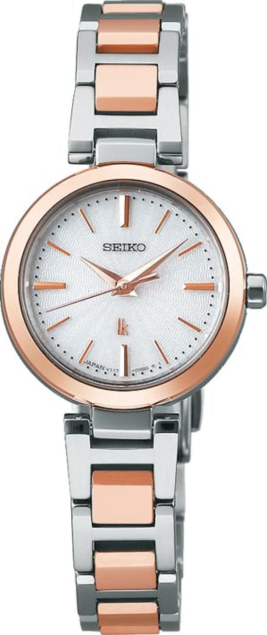 

[Годинник Seiko] Наручний годинник Rukia I Collection Mini Solar SSVR140 Жіночий Сріблястий + Рожеве золото
