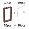 10pcs1x4x6 Door Frame Smart Window Compatible with 60596 60616 MOC Parts, Building Block Model Accessories, Children's Toys