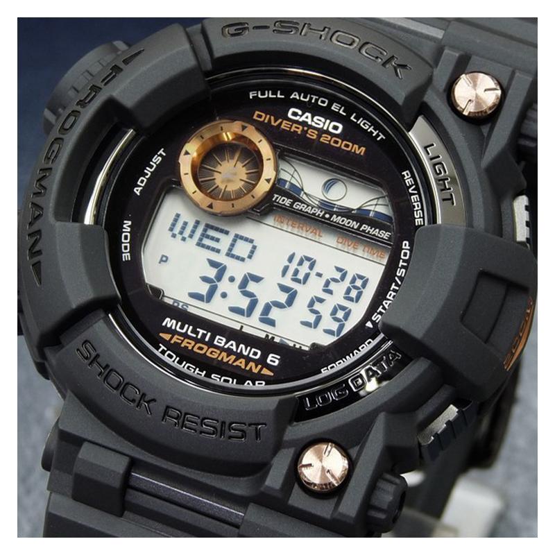 Casio G-SHOCK FROGMAN Series 200m Waterproof Quartz Movement Resin Strap Japanese and Korean Watch Men's Watch Blue Dial GWF-1000B-1JR