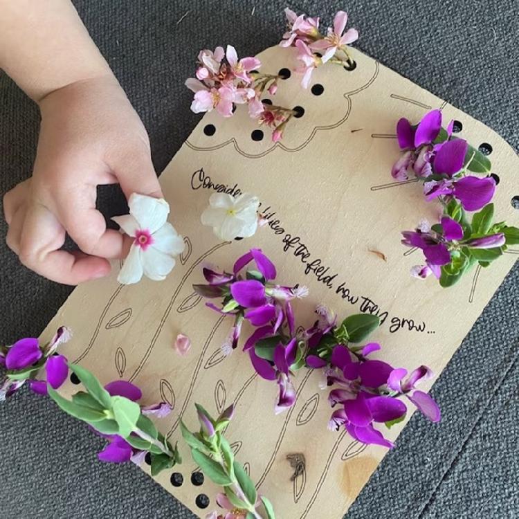 Holz Blumen Sammler Brett Handpflück Florale Anordnung Brett Dekorationen