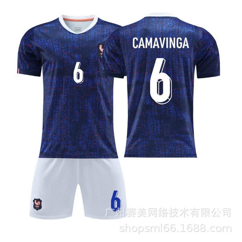 26 Zuhause Nr. 10 Mbabpe Fußball-Uniform Set 11 Dembele 6 Kamawinga 7 Griezman Trikot