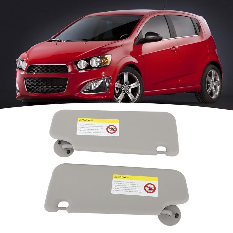 Sun Visor Sunshade Car Sun Visor 1 Pair Sun Visor Left Right Sun Visor with Mirror Replacement for Aveo 2012 to Grey